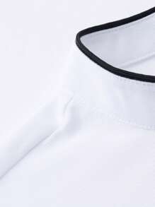 Manfinity Homme 男士撞色POLO衫 - 黑色 - 查看 4