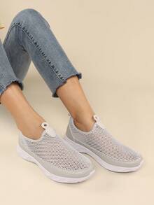 女士鏤空一腳蹬跑步運動鞋