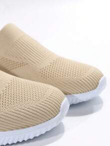 Zapatos de atletismo plano cómodo deportivo , súper ligero - Caqui - Ver 5
