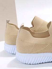 Zapatos de atletismo plano cómodo deportivo , súper ligero - Caqui - Ver 6