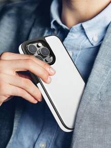 Habyby 男士pu商務風格防摔手機殼配備iphone 11/iphone 13/iphone 14/iphone 15/iphone 12 - 白色 - 查看 8