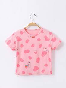 女孩卡通圖案T恤