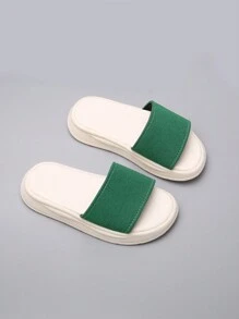 Girls Single Band Slipper For Outdoor - Green - View 3
