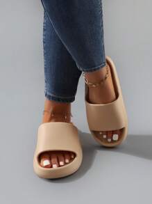 Modische, farbenfrohe, einfache Sandalen mit dicker, rutschfester Sohle für Innen- und Außenbereich, für Damen und Herren, geeignet für alle Jahreszeiten