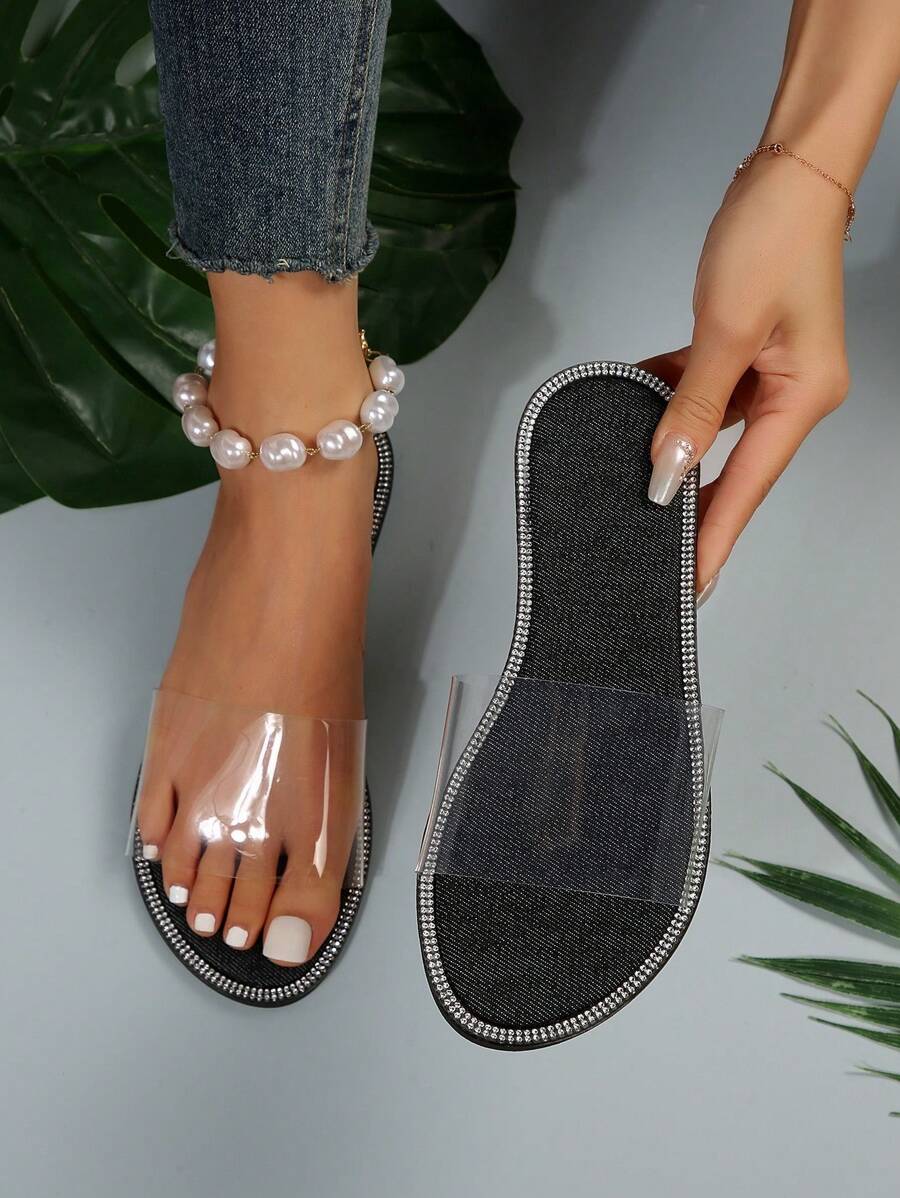 Dép Xăng Đan Thời Trang Cho Nữ, Dép Quai Trong Suốt - Trong sáng - Xem 1