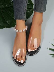 Dép Xăng Đan Thời Trang Cho Nữ, Dép Quai Trong Suốt - Trong sáng - Xem 3