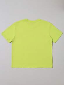 SHE(IN) BRASIL 標語圖案T恤 - 青檸色 - 查看 2