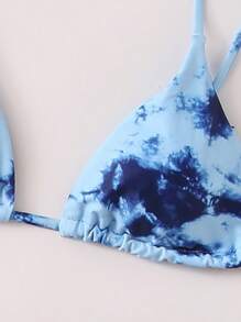 紮染三角杯比基尼上衣