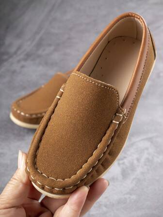 1 par bekväma, halkfria, trendiga, avslappnade, lätta platta skor för barn, enkla och mångsidiga för dagligt bruk, alla årstider