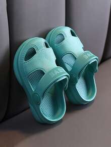 男孩鏤空洞洞鞋 - 綠色 - 查看 2