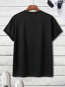 RueChic Men Slogan Graphic Tee - Black - View 2