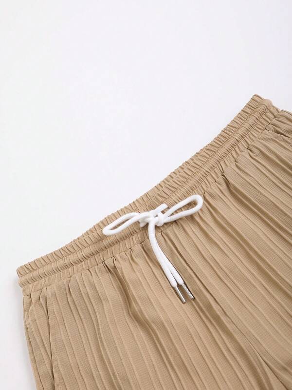 Manfinity Homme Men Solid Button Up Shirt & Shorts Set SHEIN USA