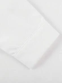 Bộ hai mảnh Trai Túi Denim mùa giặt Nút phía trước Khối Màu Giải trí - Xanh và trắng - Xem 3