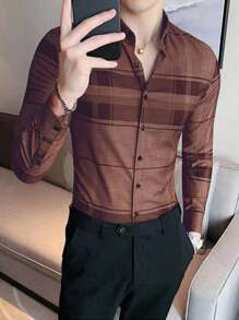 Manfinity Homme Men Plaid Button Through Shirt - Multicolor - View 1