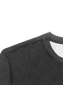 Manfinity LEGND 男士漸層弧形下擺T恤 - 彩色 - 查看 3