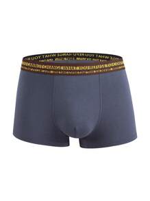 男士5入組字母織帶平角內褲 - 彩色 - 查看 3