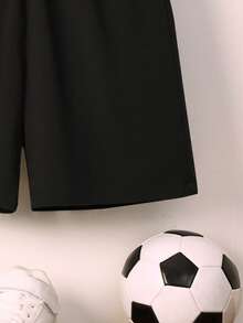 SHEIN 男孩圖案印花T恤和短褲 - 彩色 - 查看 4