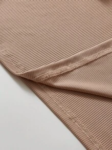 SHEIN Cô gái tuổi teen Hai âm Viền mặt trước 2 trong1 Tách đùi Đầm - Nhiều màu - Xem 6