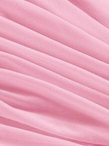 SHEIN MOD One Shoulder Ruched Crop Top