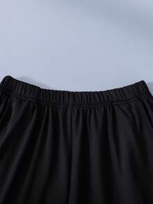 男孩字母圖案漸層T恤和短褲套裝 - 彩色 - 查看 3