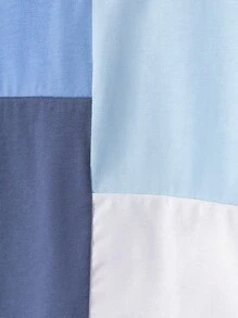 Đứa bé trai Khối màu Áo thun & quần đùi - Màu xanh lam - Xem 4