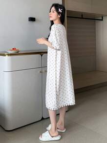 DAZY Váy ngủ & áo ngủ Nữ Chấm bi - trắng - Xem 6