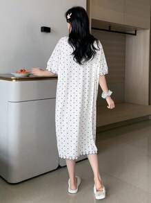 DAZY Váy ngủ & áo ngủ Nữ Chấm bi - trắng - Xem 2