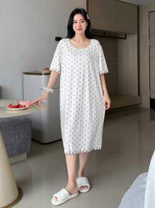 DAZY Váy ngủ & áo ngủ Nữ Chấm bi - trắng - Xem 7