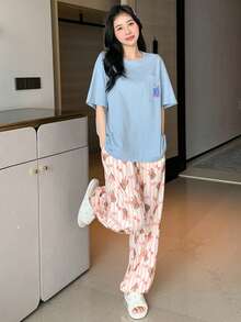 DAZY Bộ đồ giản dị Nữ Túi Hoạt hình Giản dị-Bình thường Dễ thương-ngây thơ - Nhiều màu - Xem 3