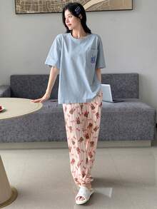 DAZY Bộ đồ giản dị Nữ Túi Hoạt hình Giản dị-Bình thường Dễ thương-ngây thơ - Nhiều màu - Xem 7