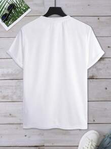 Manfinity Homme Men Slogan Graphic Tee - White - View 2