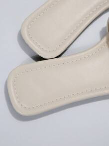 Women Ombre Rhinestone Decor Anti-slip Flat Sandals, Funky Open Toe Slide Sandals For Summer - Multicolor - View 4