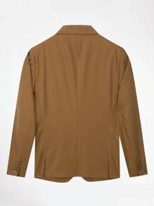 CLOUDSTYLE 男士單釦西裝外套 - 咖啡棕 - 查看 6