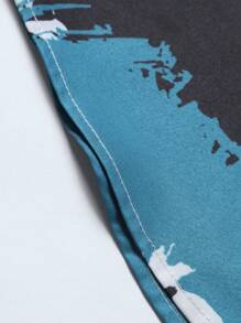 Manfinity RSRT 男士隨機筆刷圖案襯衫不帶T恤 - 彩色 - 查看 6