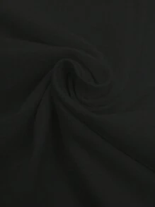 BizChic Cotton Cut Out Solid Tee Workwear - Black - View 7