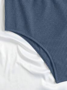 Swim Basics Summer Beach Cut Out Waist One Piece Swimsuit