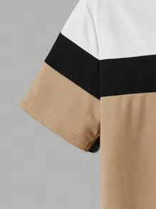 Manfinity RebelGame Men Colour Block Polo Shirt - Khaki - View 3