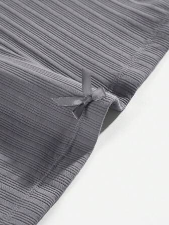 SHEIN Gravid Ribb Spets Trim Trosa Underkläder För Mamma