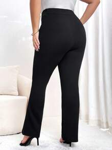 SHEIN Privé Talla grande Pantalones acampanados unicolor
