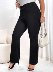 SHEIN Privé Talla grande Pantalones acampanados unicolor