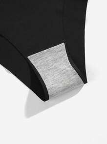 女式休闲舒适高腰黑色内裤，采用高弹力面料