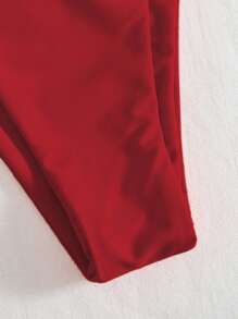 SHEIN Swim Summer Beach Cut-Out High Cut Bikini Set