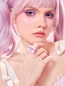 ROMWE Kawaii 1 Vòng Đồ Họa Cầu Vồng Hoạt Hình Acrylic Dễ Thương Cho Phụ Nữ Để Trang Trí Hàng Ngày - Nhiều màu - Xem 3