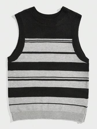 Prep Guys Stripe Pattern Sweater Vest