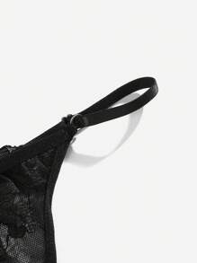 SHEIN 花卉蕾丝低腰丁字裤性感内衣