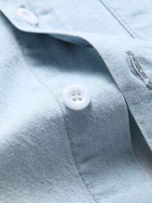 Manfinity Homme Nam Áo denim Bông Rửa thuốc tẩy Túi có nắp Without Tee - Rửa nhẹ - Xem 8