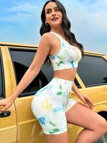 交叉紮染運動套裝 - 彩色 - 查看 2