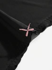 Quần lót Nữ Nơ Bướm Tương phản ren màu trơn - màu đen - Xem 9