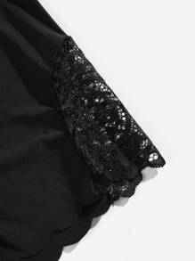 Quần lót Nữ Nơ Bướm Tương phản ren màu trơn - màu đen - Xem 10