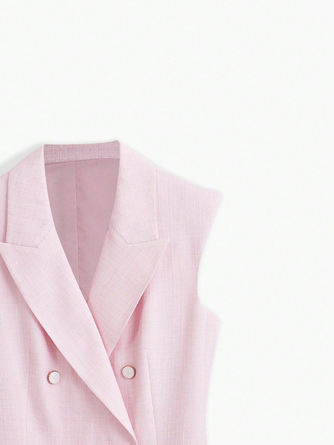 SLEEVELESS TWEED BLAZER DRESS｜Motf